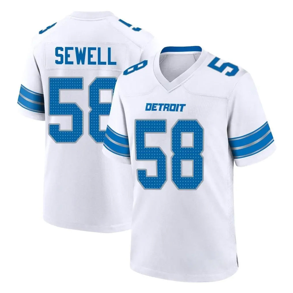 D.Lions #58 Penei Sewell Player White Alternate Home Game Ndoa Stitched Jerseys