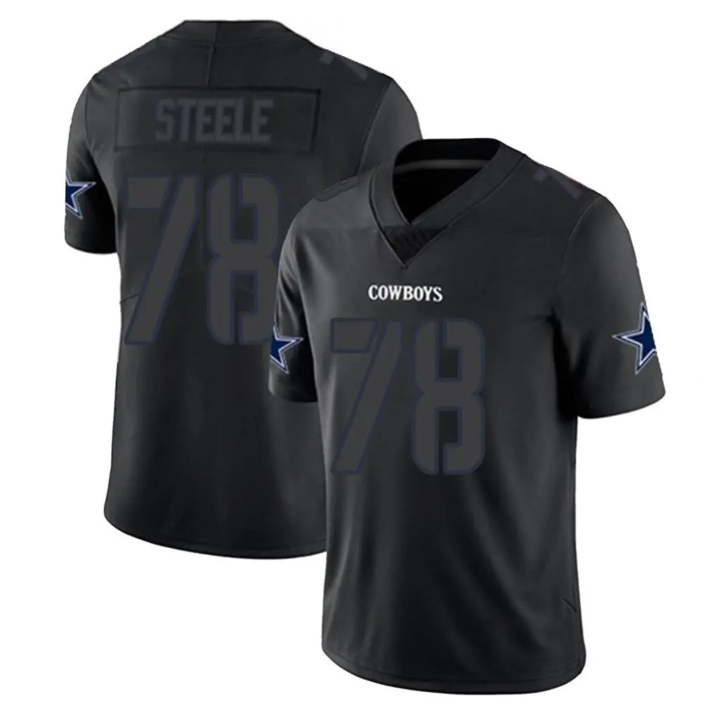 D.Cowboys #78 Terence Steele Player Black Impact Limited Home Game Ndoa Stitched Jerseys