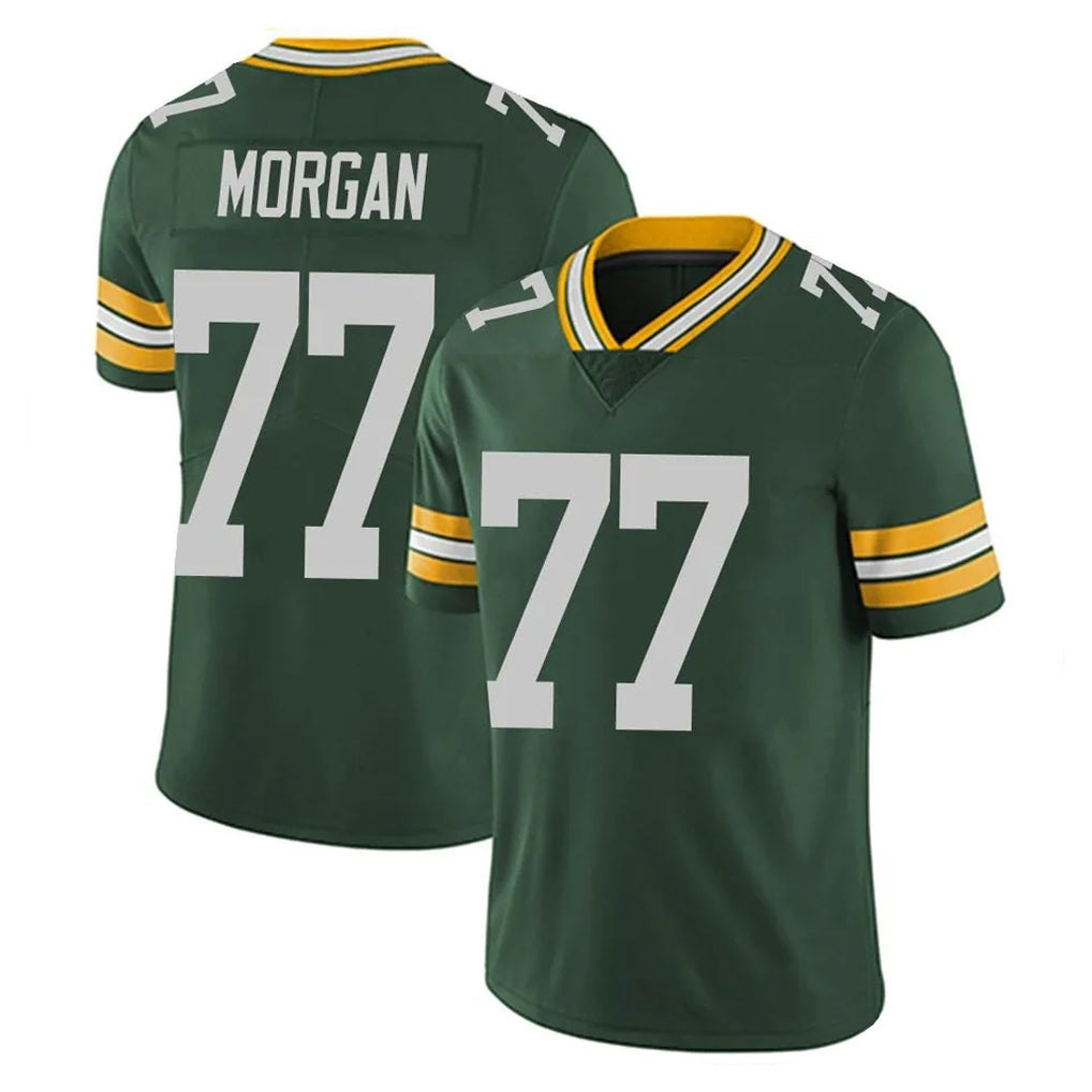 GB.Packers #77 Jordan Morgan Player Green Vapor Untouchable Limited Home Game Ndoa Stitched Jerseys