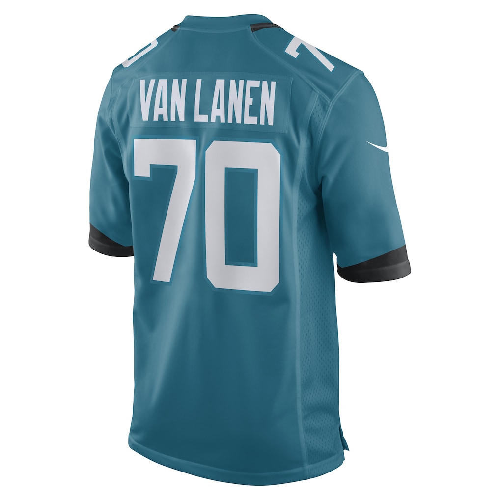 Ndoa J.Jaguars #70 Cole Van Lanen Teal Game Player Jersey