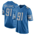 D.Lions #91 Tyleik Williams Player Blue Home Game Ndoa Stitched Jerseys