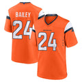 D.Broncos #24 Champ Bailey Player Orange Home Game Ndoa Stitched Jerseys