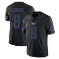 B.Bills #8 Terrel Bernard Player Black Impact Limited Home Game Ndoa Stitched Jerseys