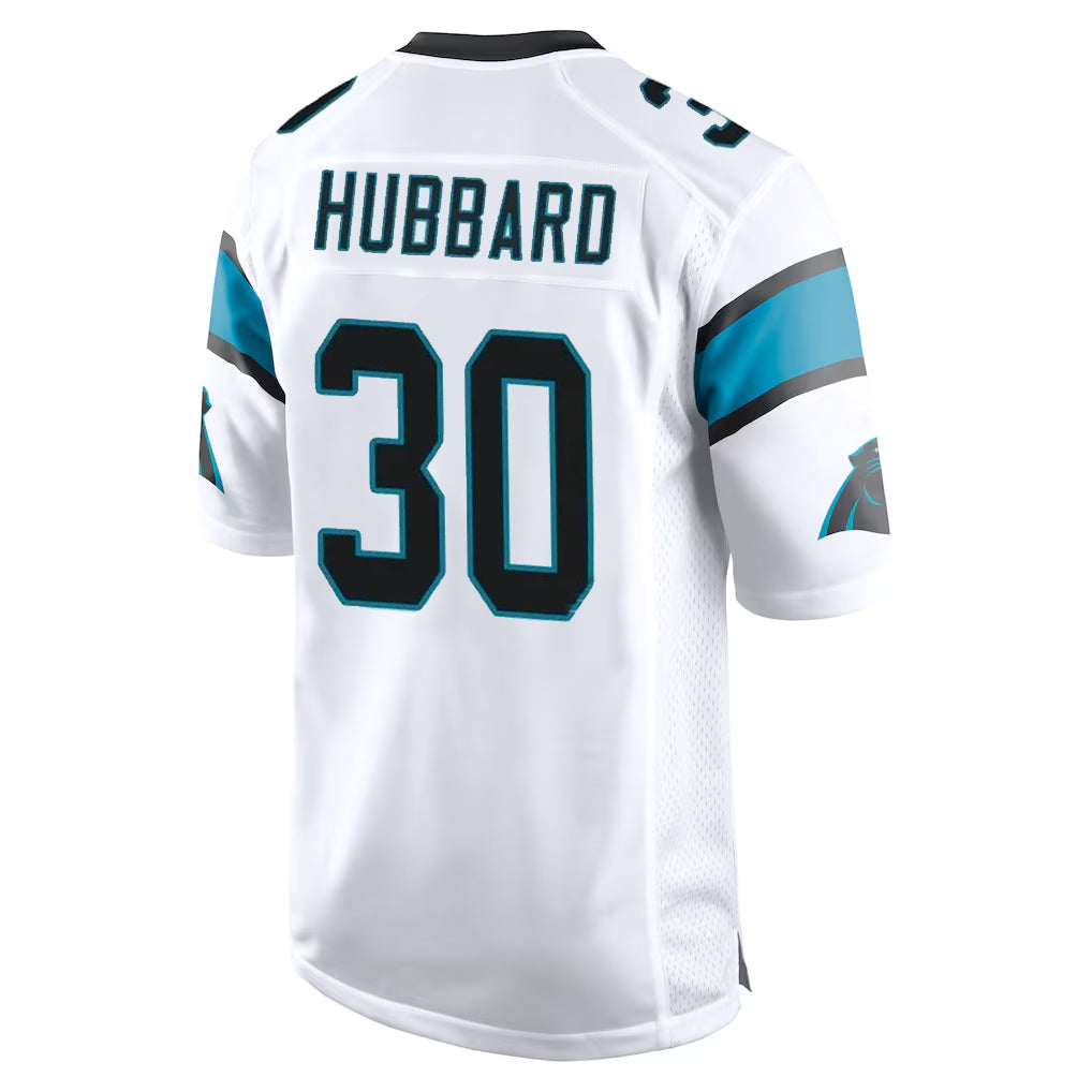 C.Panthers #30 Chuba Hubbard Player White Game Ndoa Stitched Jerseys