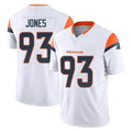 D.Broncos #93 D.J. Jones Player White Limited Vapor F.U.S.E. Home Game Ndoa Stitched Jerseys