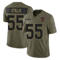A.Cardinals #55 Dante Stills Player Olive Salute To Service Limited Home Game Ndoa Stitched Jerseys