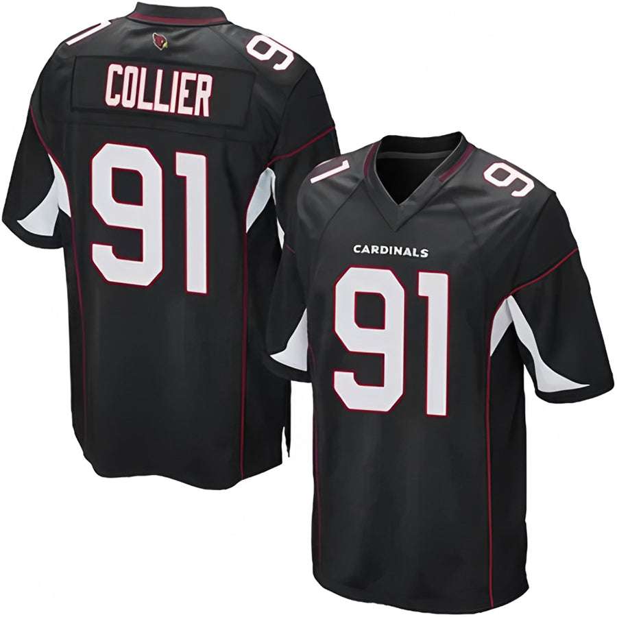 A.Cardinals #91 L.J. Collier Player Black Game Ndoa Stitched Jerseys