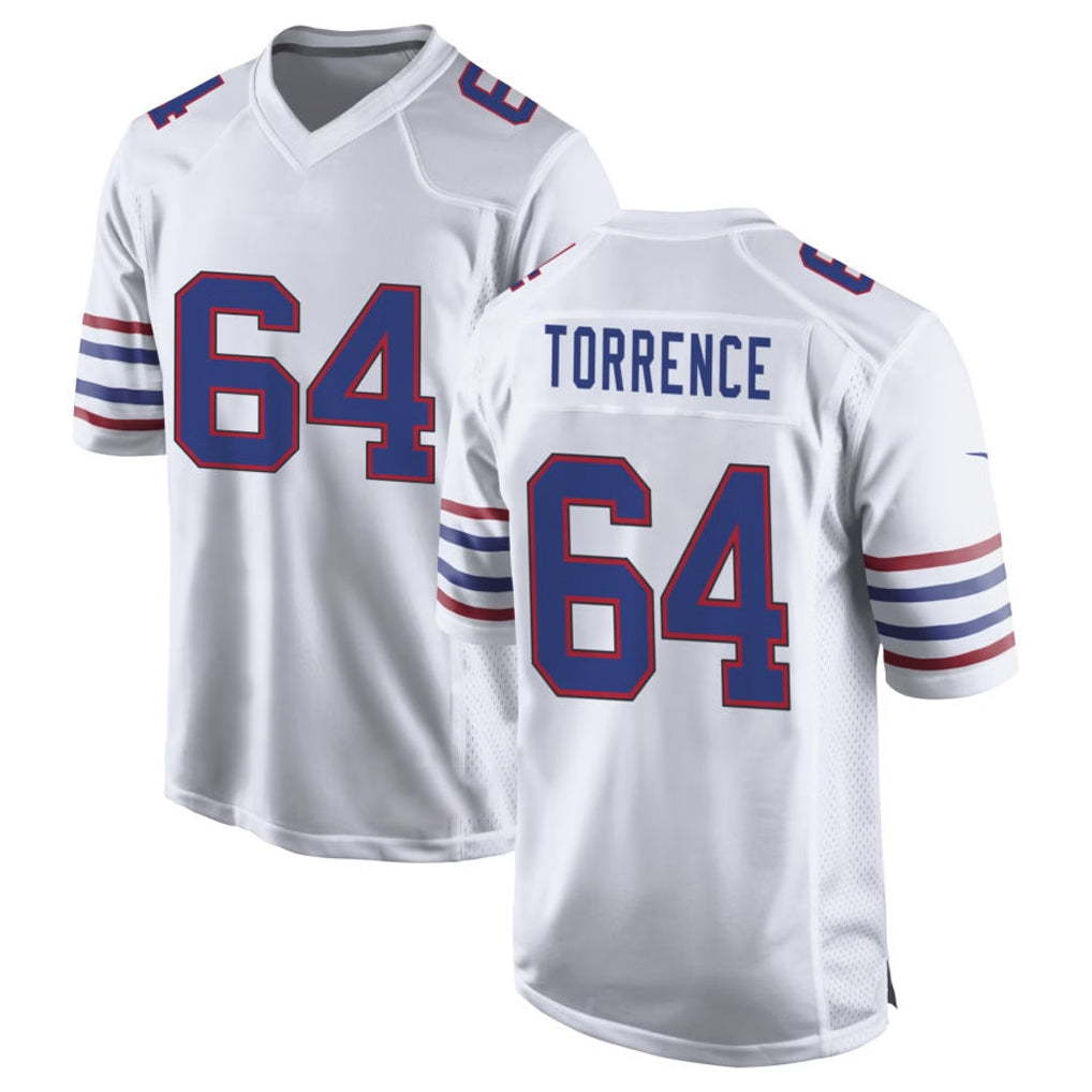 B.Bills #64 O'Cyrus Torrence Player White Alternate Game Ndoa Stitched Jerseys