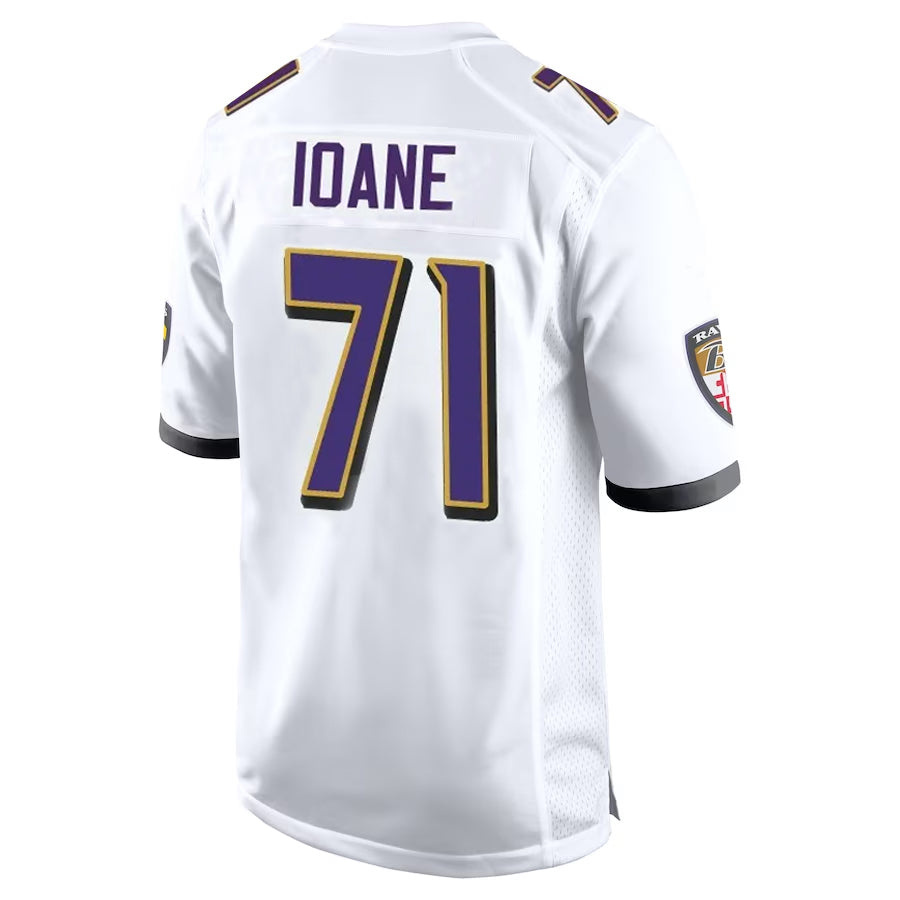 B.Ravens #71 Olaivavega Ioane Player White Alternate Home Ndoa Stitched Jerseys