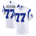 LA.Rams #77 Alaric Jackson Player White Fearsome Home Game Ndoa Stitched Jerseys