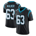 C.Panthers #63 Rasheed Walker Player Black Vapor Untouchable Limited Game Ndoa Stitched Jerseys (2)