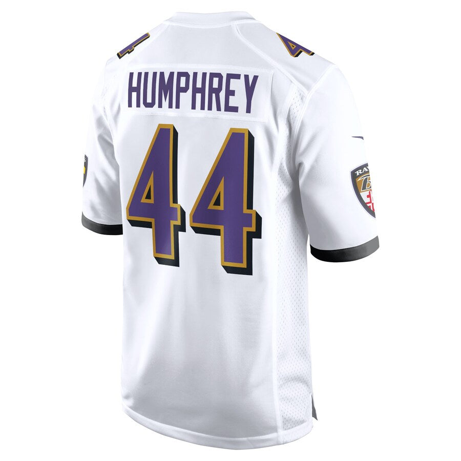 B.Ravens #44 Marlon Humphrey Player White Alternate Home Game Ndoa Stitched Jerseys