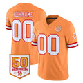 Custom TB.Buccaneers 76' Orange 50th Season Vapor Limited Home Game Any Name & Numbers Ndoa Stitched Jerseys