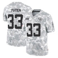 J.Jaguars #33 Bhayshul Tuten Player Arctic Camo Salute To Service Limited Game Ndoa Stitched Jerseys