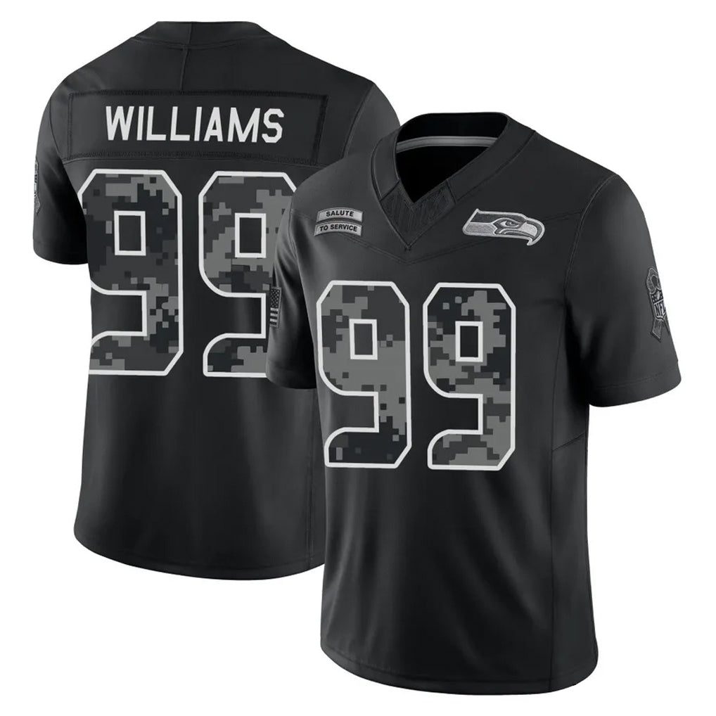 S.Seahawks #99 Leonard Williams Player Black Limited 2026 Salute to Service Home Game Ndoa Stitched Jerseys