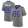 B.Bills #86 Dalton Kincaid Player Gray Nickel City Home Game Stitched Jerseys
