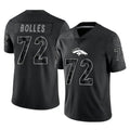 D.Broncos #72 Garett Bolles Player Black Reflective Limited Ndoa Stitched Jerseys