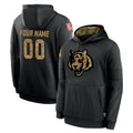 Custom C.Bengals Black Salute to Service Pullover Hoodies Any Name & Numbers Ndoa Stitched Jerseys