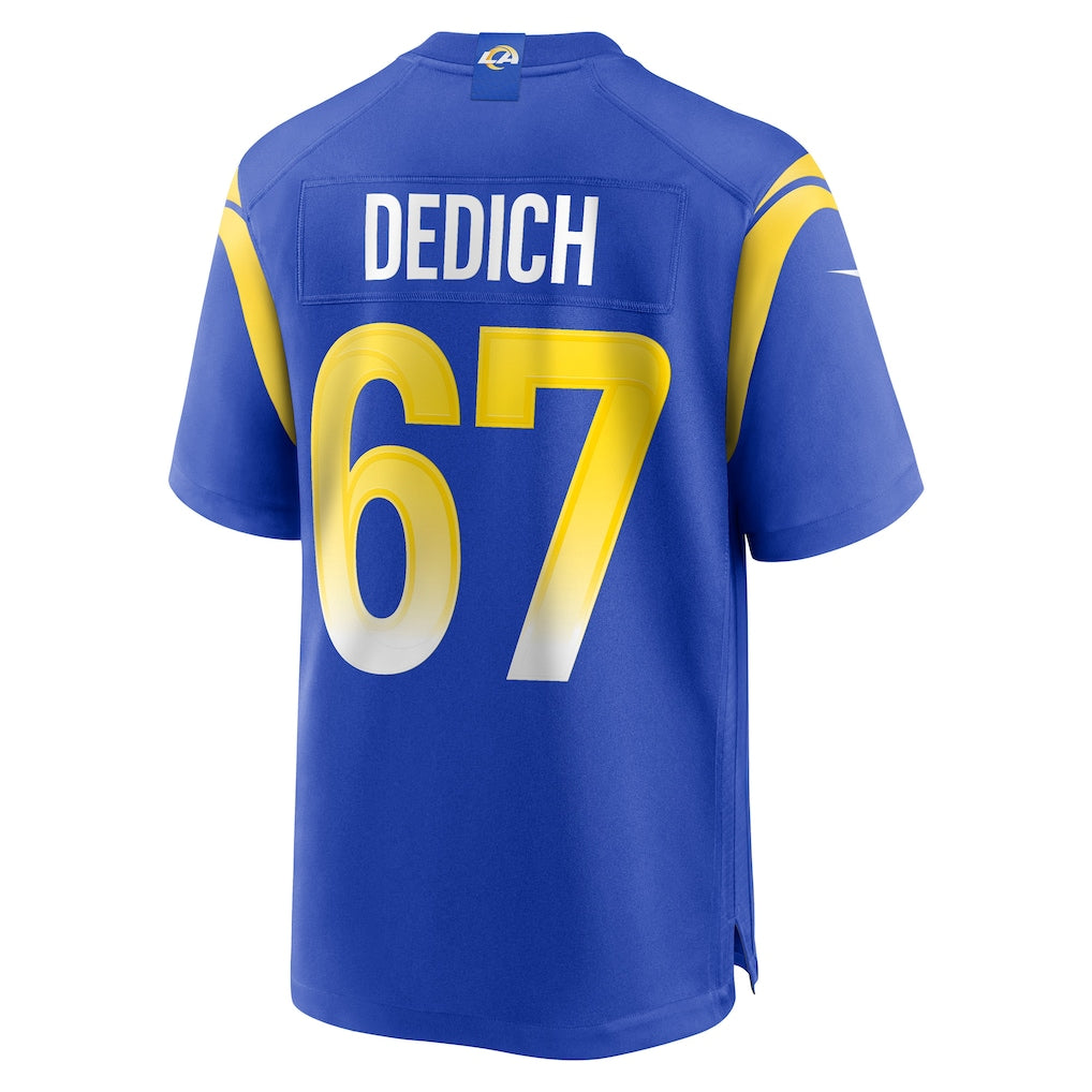 Ndoa LA.Rams #67 Justin Dedich Royal Game Jersey