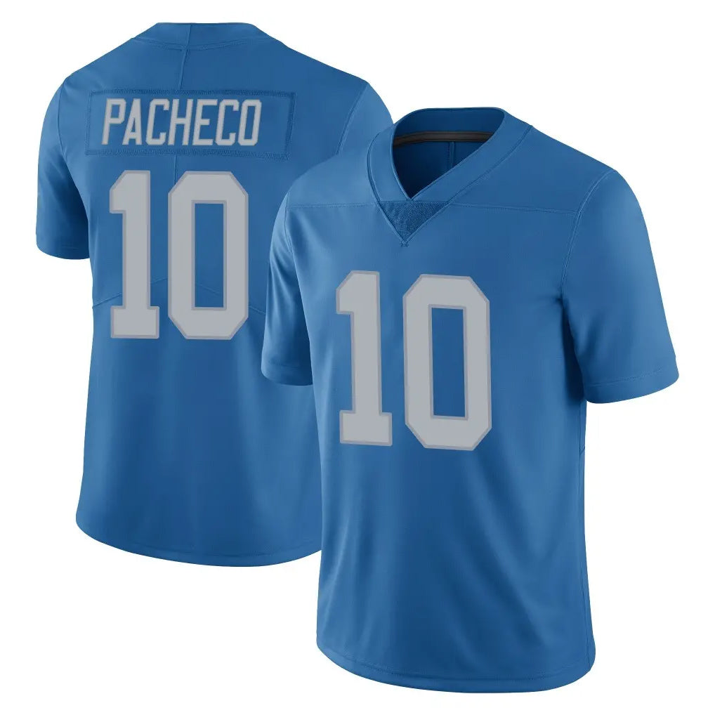 D.Lions #10 Isiah Pacheco Player Blue Limited Throwback Vapor Untouchable Ndoa Stitched Jerseys