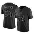 B.Bills #64 O'Cyrus Torrence Player Black RFLCTV Limited Ndoa Stitched Jerseys