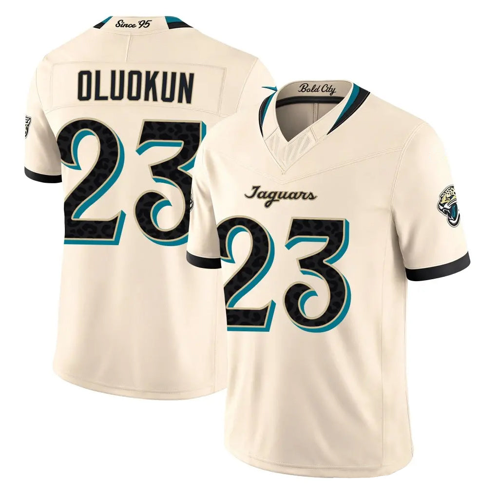 J.Jaguars #23 Foyesade Oluokun Player Natural Limited 2026 Rivalries Collection Game Ndoa Stitched Jerseys