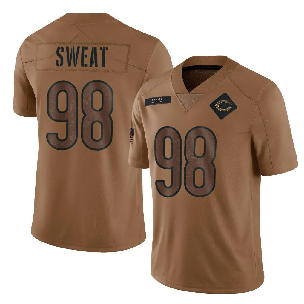 C.Bears #98 Montez Sweat Player Brown Salute to Service Limited Ndoa Stitched Jerseys
