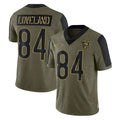 C.Bears #84 Colston Loveland Player Olive Salute to Service Limited Ndoa Stitched Jerseys