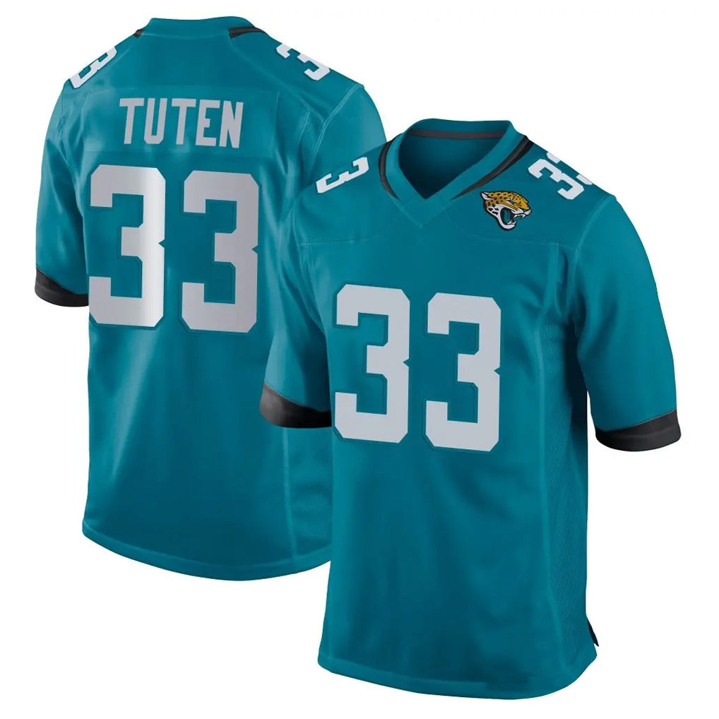 J.Jaguars #33 Bhayshul Tuten Player Teal Home Game Ndoa Stitched Jerseys