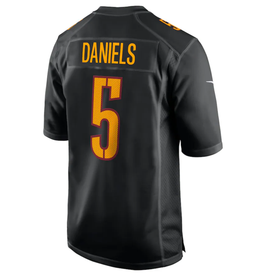 Ndoa #5 Jayden Daniels Player W.Commanders Carbon Black Fashion Stitched Jersey