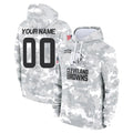 Custom C.Browns Arctic Camo Salute to Service Hoodies Limited Any Name & Numbers Ndoa Stitched Jerseys