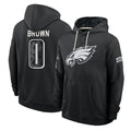P.Eagles #0 Hollywood Brown Player 2026 Black Logo Pullover Hoodies Limited Game Ndoa Stitched Jerseys