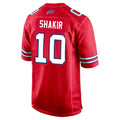 B.Bills #10 Khalil Shakir Player Red Home Game Ndoa Stitched Jerseys