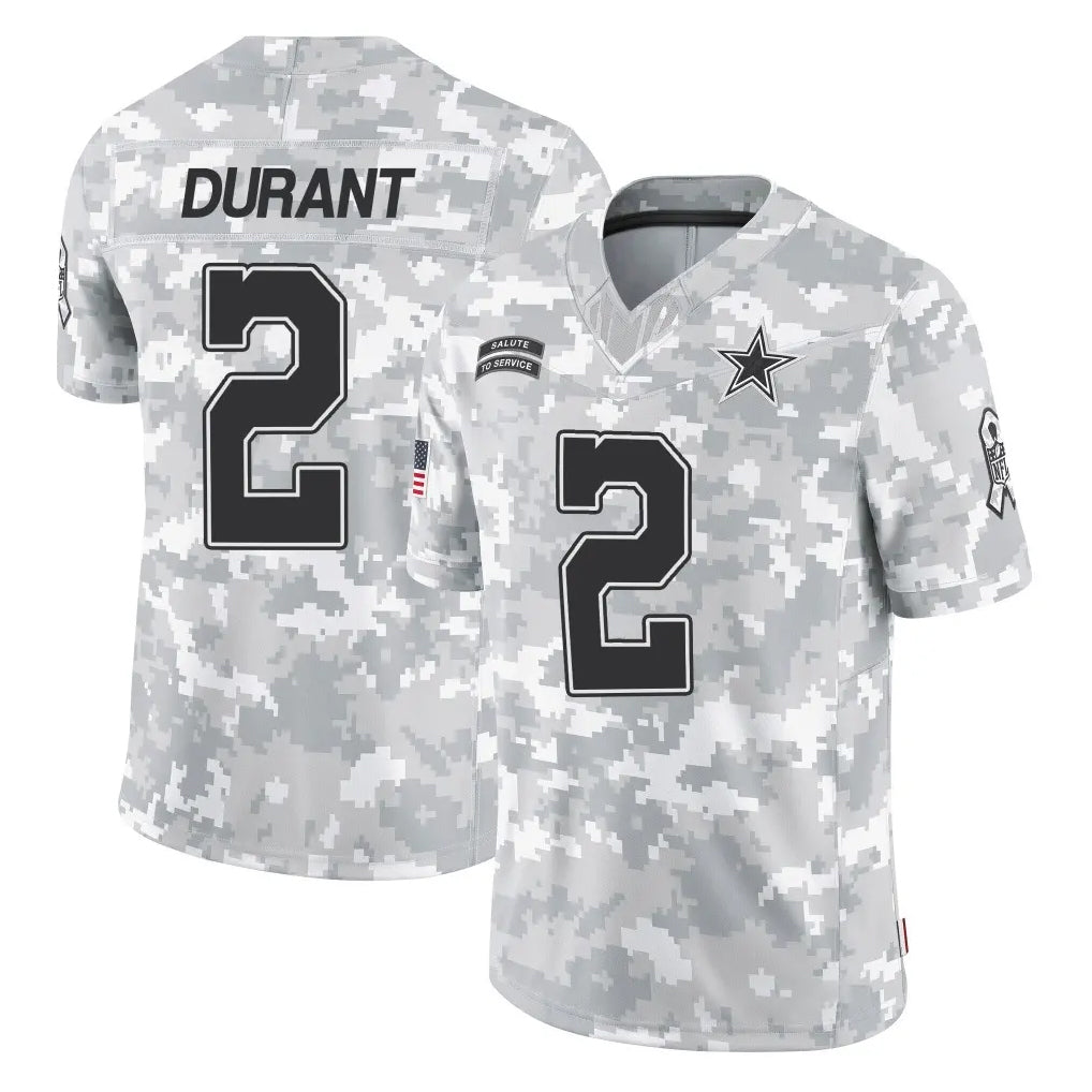 D.Cowboys #2 Cobie Durant Player Arctic Camo Salute to Service Limited Home Game Ndoa Stitched Jerseys