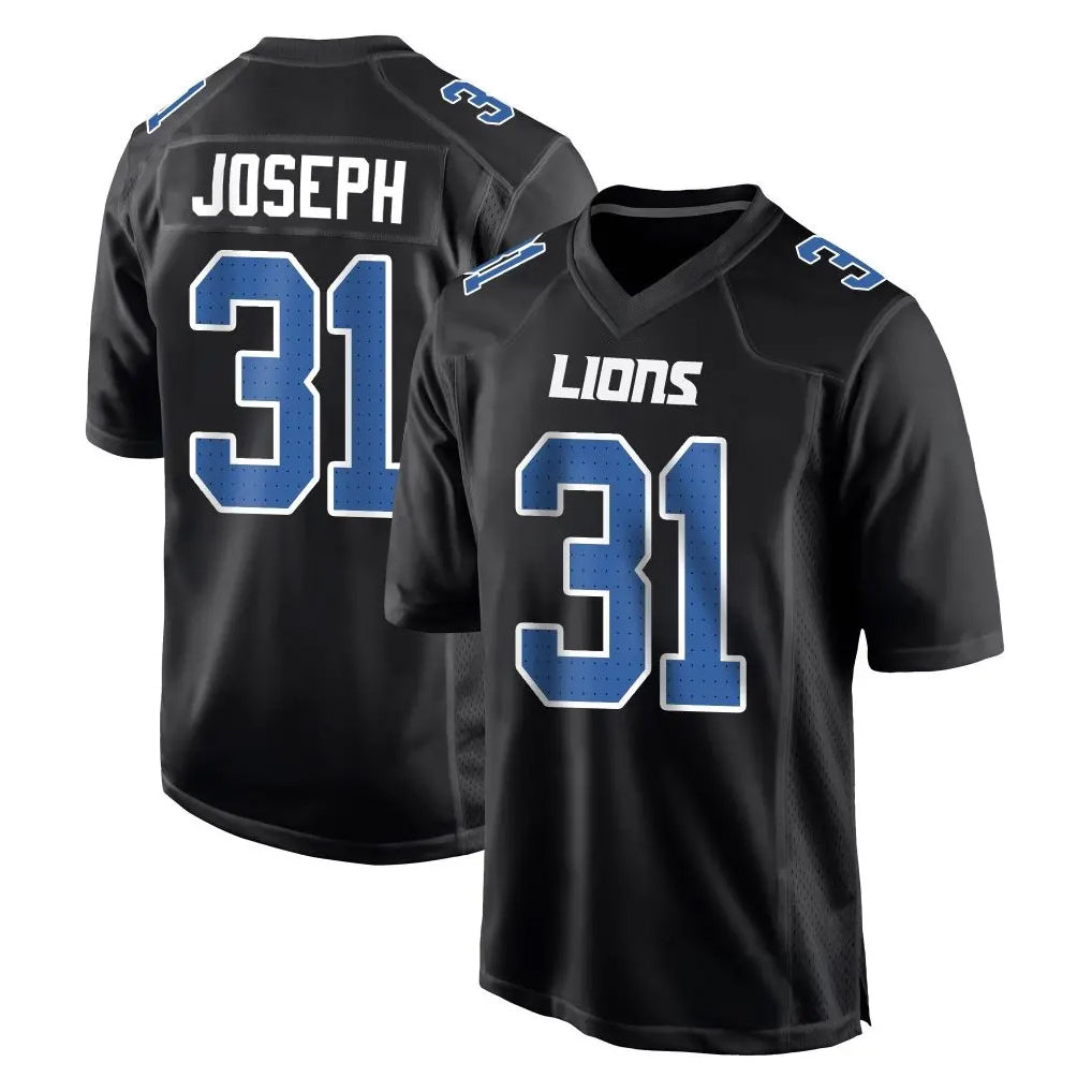 D.Lions #31 Kerby Joseph Player Black Fashion Home Game Ndoa Stitched Jerseys