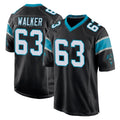 C.Panthers #63 Rasheed Walker Player Black Game Ndoa Stitched Jerseys