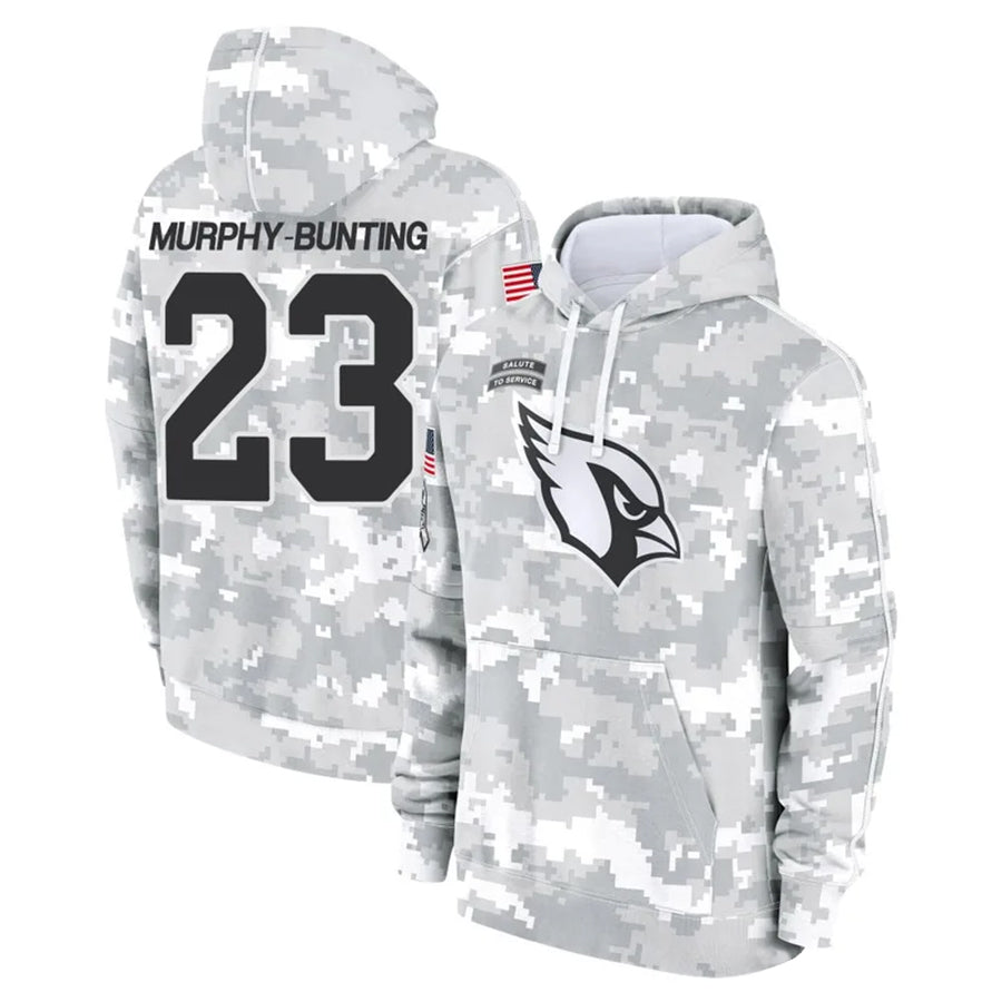 A.Cardinals #23 Sean Murphy-Bunting Player Camo Salute to Service Hoodies Ndoa Stitched Jerseys