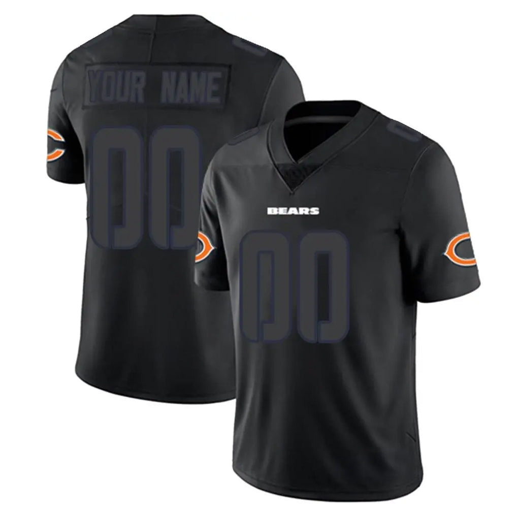 Custom C.Bears Black Impact Limited Game Any Name & Numbers Ndoa Stitched Jerseys