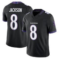 B.Ravens #8 Lamar Jackson Player Purple Limited Elite Home Game Ndoa Stitched Jerseys