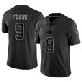 C.Panthers #9 Bryce Young Player Black REFLECTIVE Limited Game Ndoa Stitched Jerseys