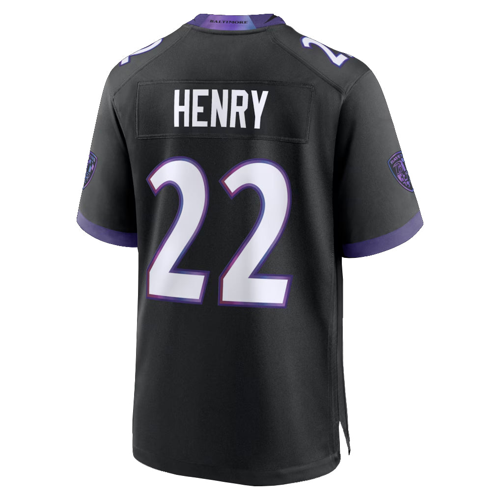 B.Ravens #22 Derrick Henry Player Black Home Game Ndoa Stitched Jerseys