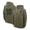 IN.Colts #10 Keenan Allen Player Olive Limited 2025 Salute To Service Hoodies Game Ndoa Stitched Jerseys