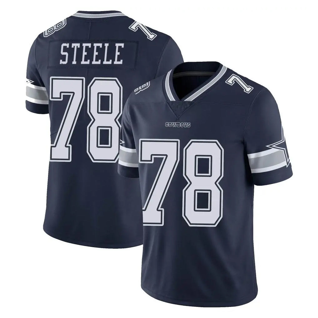 D.Cowboys #78 Terence Steele Player Navy Vapor Untouchable Limited Home Game Ndoa Stitched Jerseys