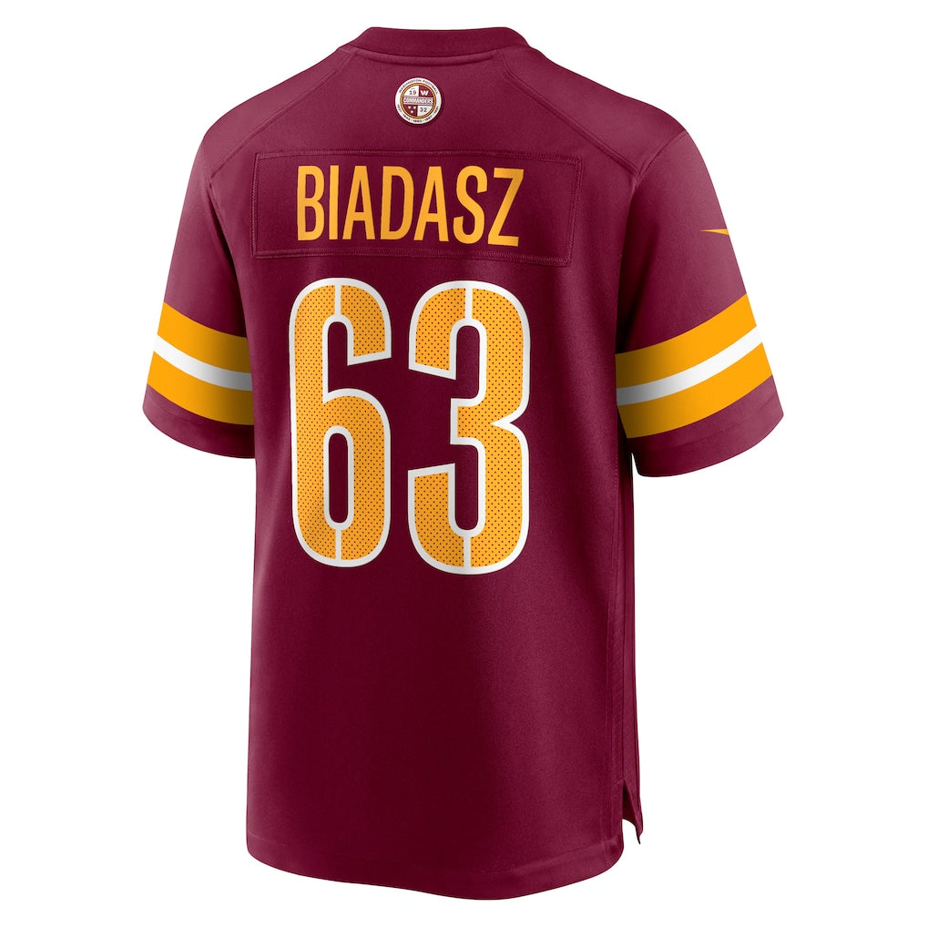 Ndoa W.Commanders #63 Tyler Biadasz Burgundy Game Jersey