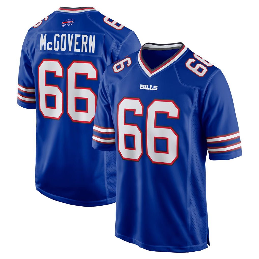 B.Bills #66 Connor McGovern Player Royal Home Game Ndoa Stitched Jerseys