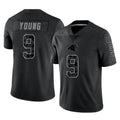 C.Panthers #9 Bryce Young Player Black Limited Reflective Game Ndoa Stitched Jerseys