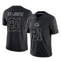 GB.Packers #21 Benjamin St-Juste Player Black Reflective Limited Home Game Ndoa Stitched Jerseys