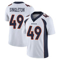 D.Broncos #49 Alex Singleton Player White Vapor Untouchable Limited Home Game Ndoa Stitched Jerseys