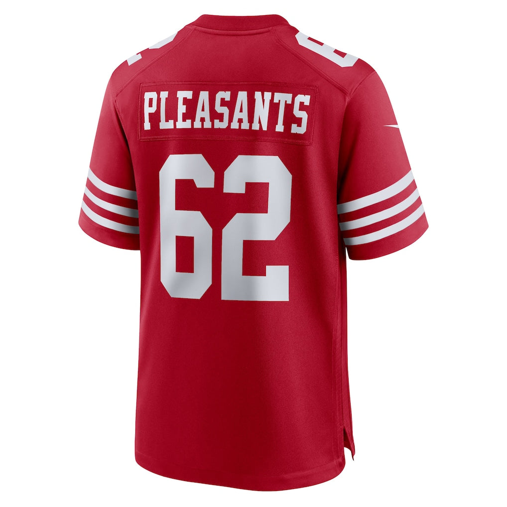 Ndoa SF.49ers #62 Austen Pleasants Scarlet Team Game Jersey