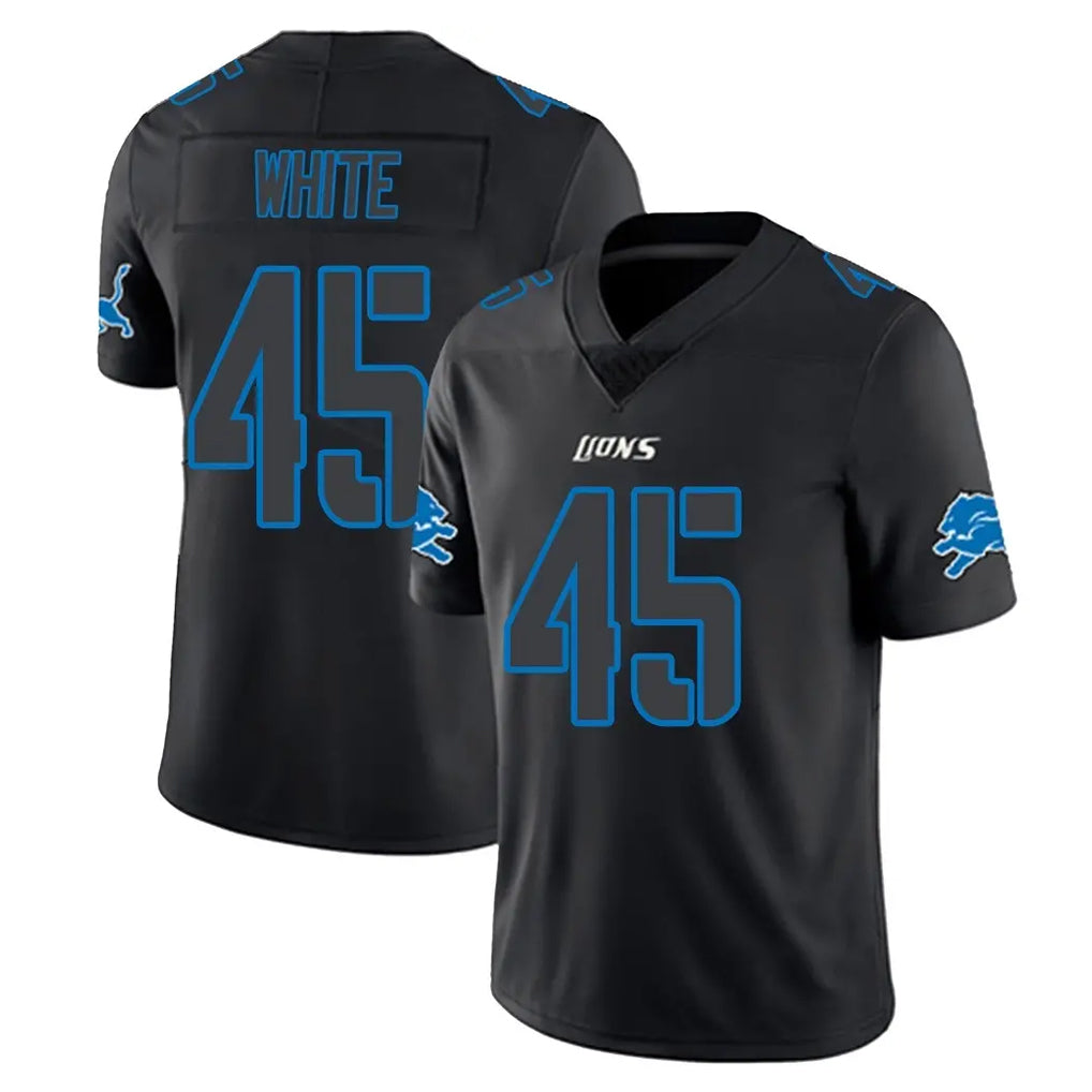 D.Lions #45 Devin White Player Black Impact Limited Home Game Ndoa Stitched Jerseys